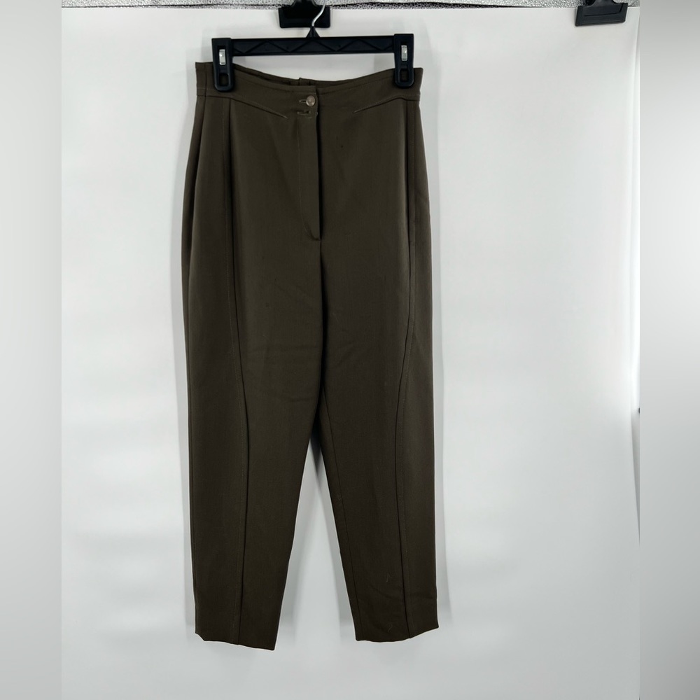 Crisca brown wool pants trousers size 34